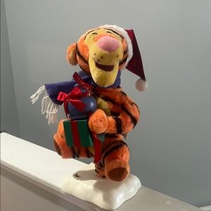 Telco motion ette Festive Tigger Plush with Santa Hat Christmas Winnie the Pooh